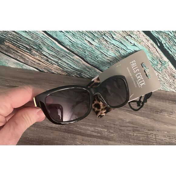 NWT Falls Creek Sunglasses Women’s Unisex Leopard Pouch UVA/UVB Protection ☀️🌞 - Picture 11 of 12